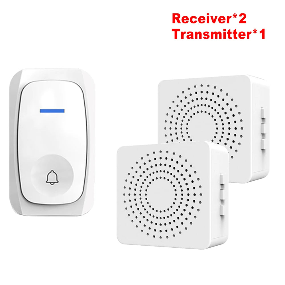 USB Wireless Doorbell – 38 Melodies, Waterproof & No Wiring Wireless Doorbell Babs 2 RX and 1 TX