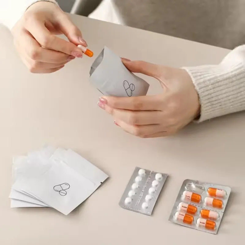 30pcs Mini Aluminum Foil Pill Storage Bags | Lightproof & Sealed Pill Storage Bags Babs
