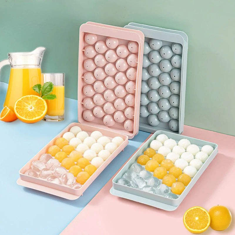 Round Ice Ball Tray | 33-Sphere Food-Grade Silicone Mold Ice Ball Mold Babs