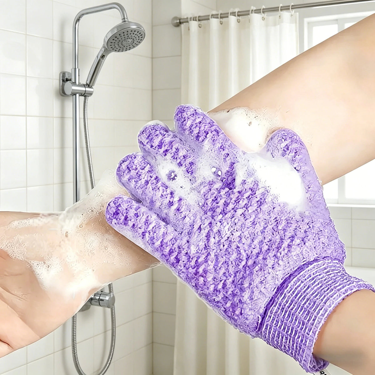 Soft Exfoliating Bath Gloves & Back Scrubber Set | Babs Exfoliating Bath Gloves Babs