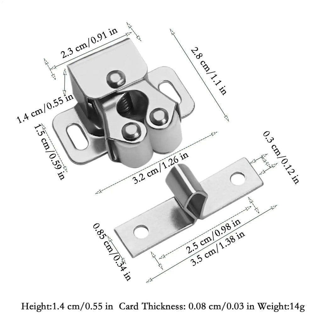 Double Roller Cabinet Door Catches with Screws – Strong Hold Cabinet Door Catch Babs
