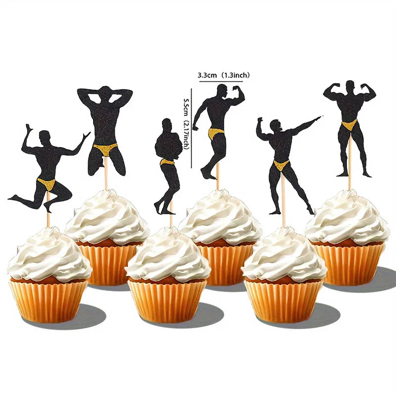 12pcs Bachelorette Party Cupcake Toppers – Hen Night Cake Picks Party Cupcake Toppers Babs