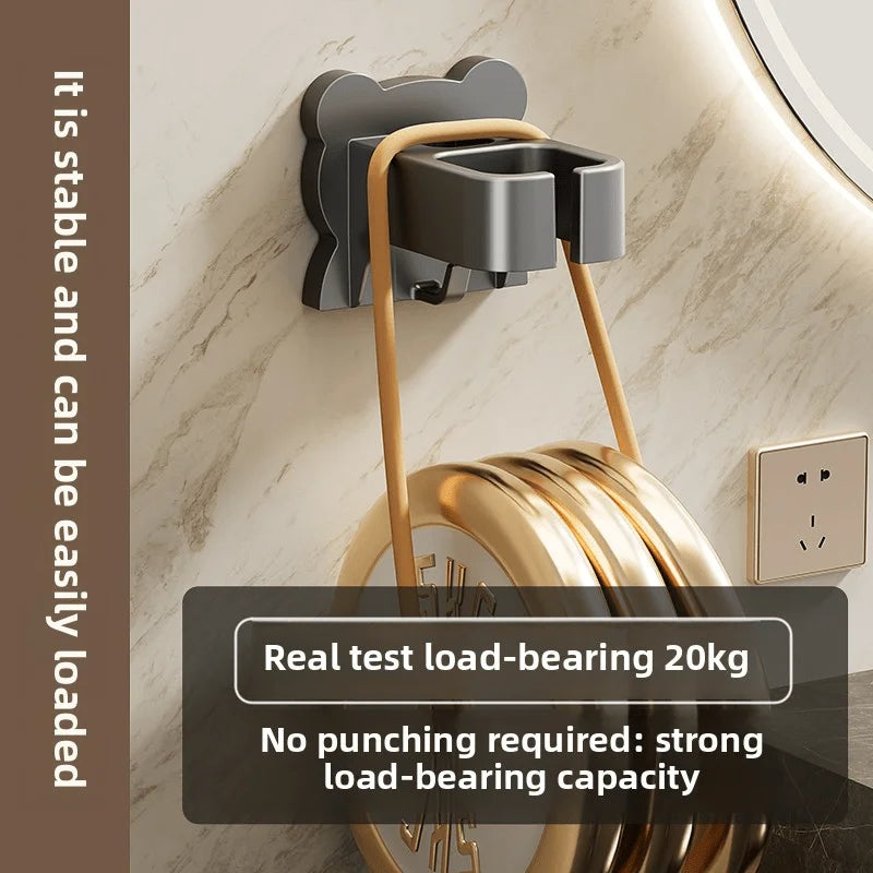Wall Mounted Hair Dryer Holder – No-Drill Bathroom Rack Bathroom Storage Rack Babs