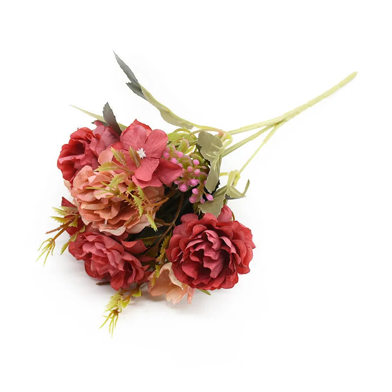 Silk Peony Rose Artificial Flowers for Wedding & Home Décor Artificial Silk Flowers Babs color 2 2 pcs