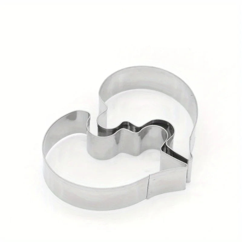 Love Puzzle Cookie Cutter – 3D Stainless Steel Fondant Mold Cookie Cutter Mold Babs 1pc
