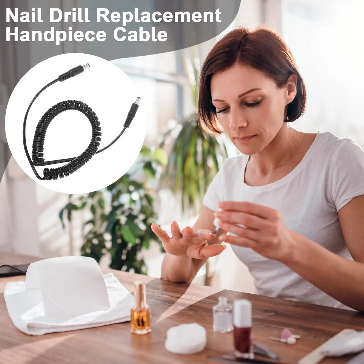 Nail Drill Cord Replacement – Manicure Machine Power Wire Nail Drill Accessory Babs