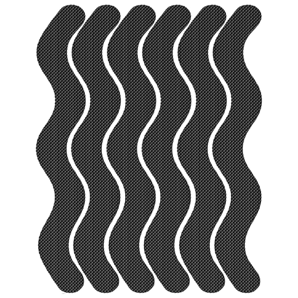 Anti-Slip Bathtub Stickers – Non-Slip Safety Strips 6 Pack Non-Slip Safety Strips Babs Black 6Pcs