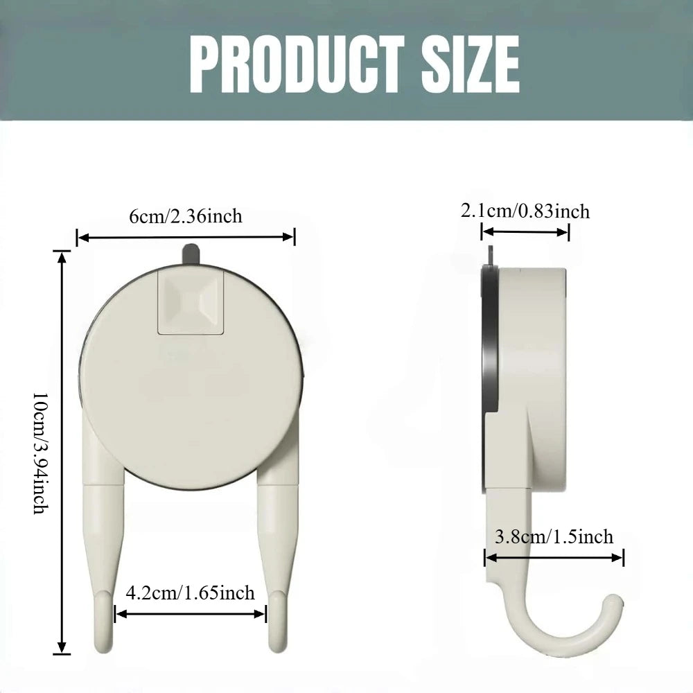 No Drill Suction Cup Dual Hooks – Heavy Duty Vacuum Lock Suction Cup Hooks Babs