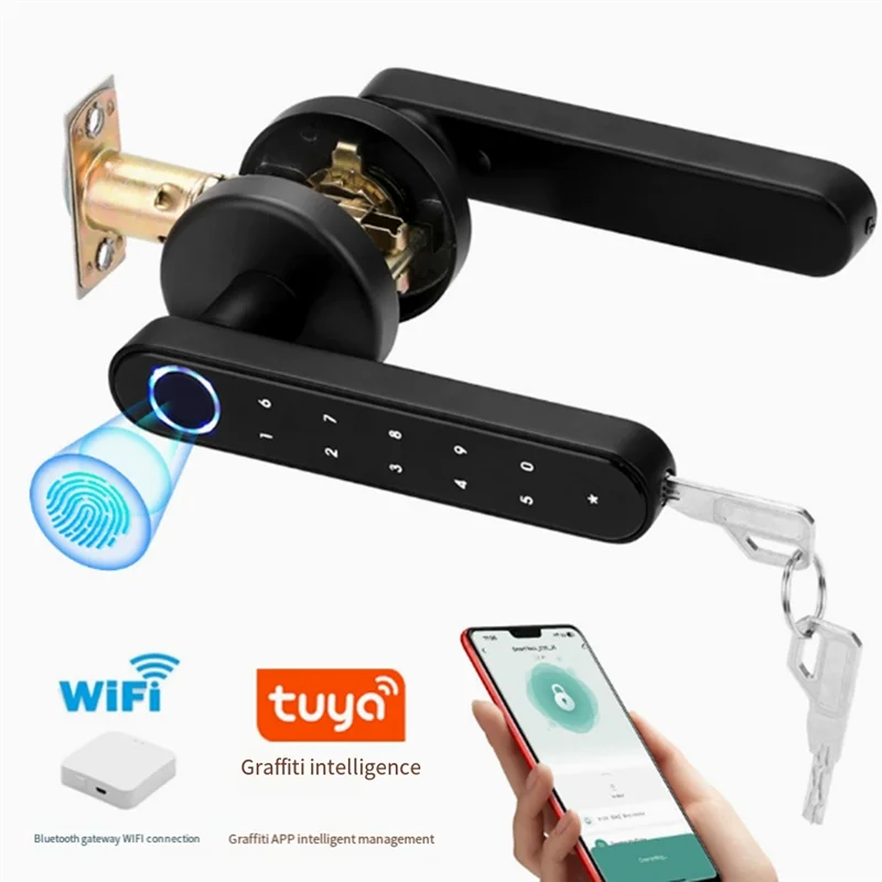 Smart Fingerprint Door Lock – Tuya App, RFID & Password Smart Door Lock Babs