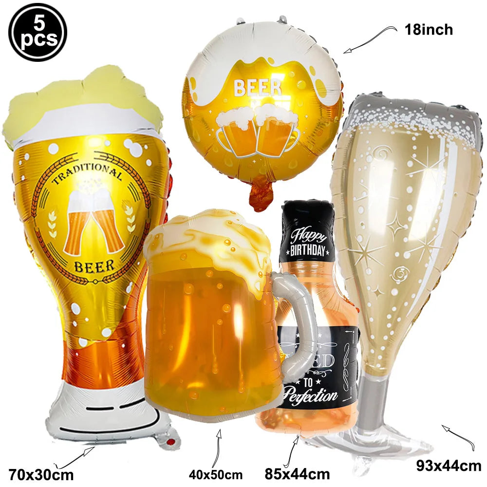 Whiskey Party Decor Set – Balloons, Banner & Table Honeycomb