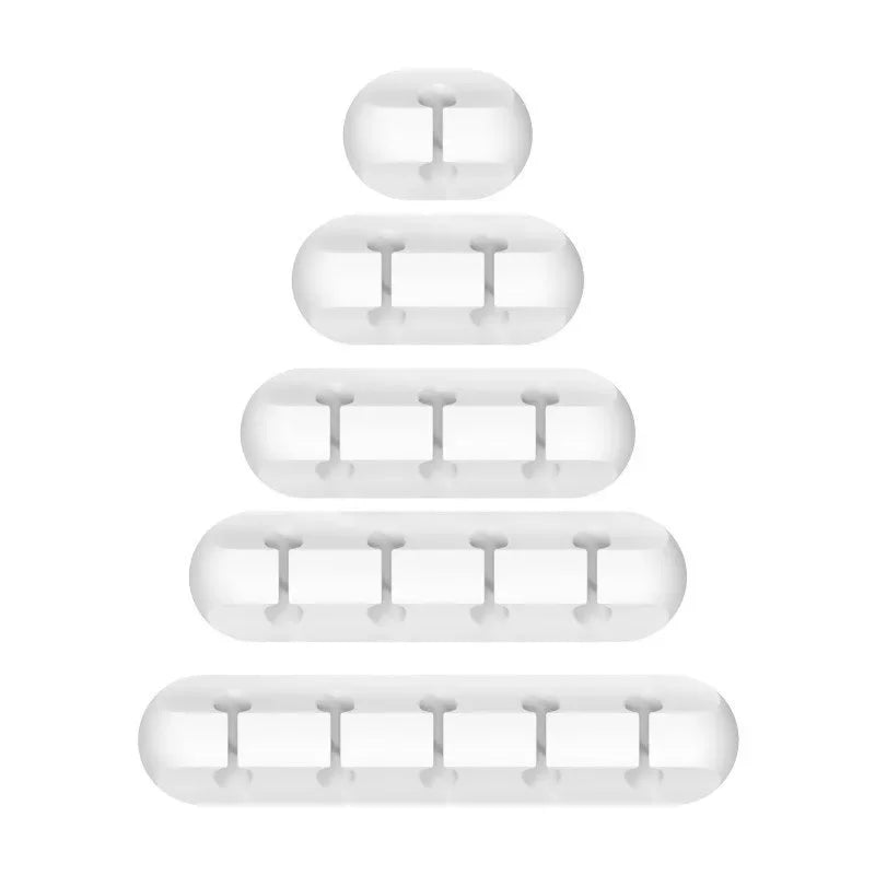 Silicone USB Cable Organizer Clips & Desk Cable Winder Cable Organizer Clips Babs 1SW