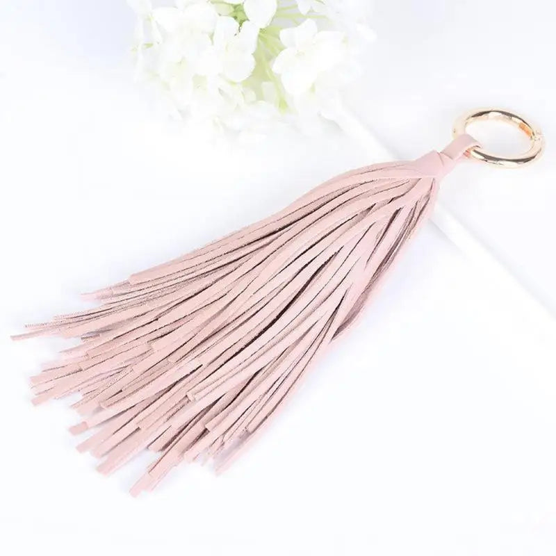 PU Leather Tassel Keychain – Women's Handbag & Car Keyring Tassel Keychain Babs
