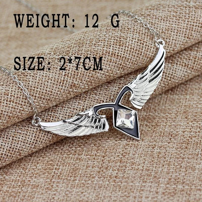 Angel Wings Pendant Necklace – Mortal Instruments Inspired Pendant Necklace Babs 1pc