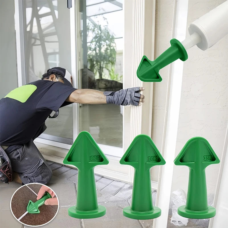 3-Piece Silicone Caulk Applicator Tips Set – Reusable Nozzles Caulking Applicator Set Babs