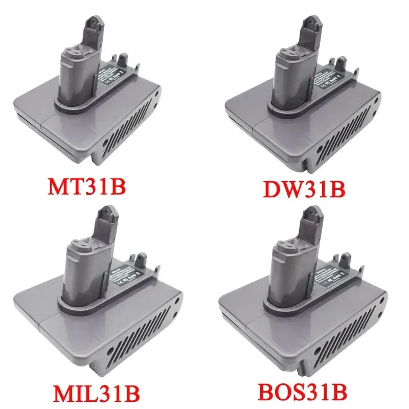 Battery Adapter for Dyson Type B – Makita/Milwaukee/Bosch/DW 18V Battery Adapter Babs