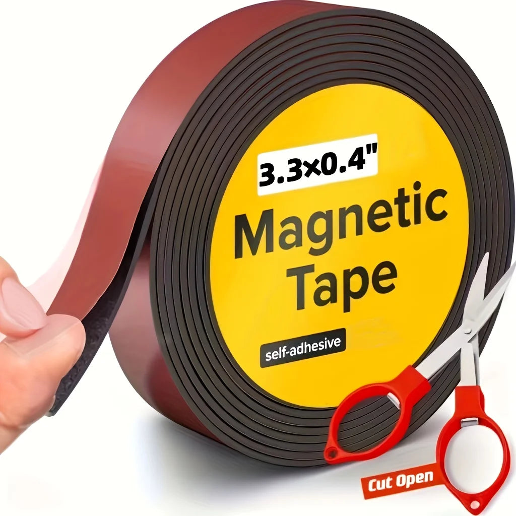 Self-Adhesive Magnetic Tape Roll – Flexible, Cuttable DIY Strip Magnetic Tape Roll Babs