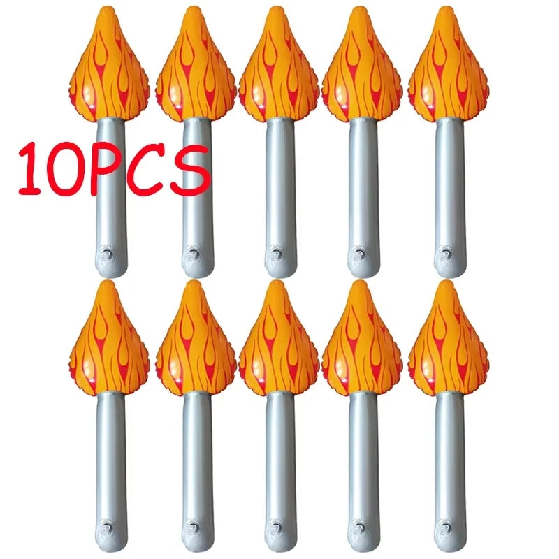 Inflatable Torch Props – Medieval Party & Sports Events (1–10 Pcs) Inflatable Party Prop Babs 10PCS 2 One Size