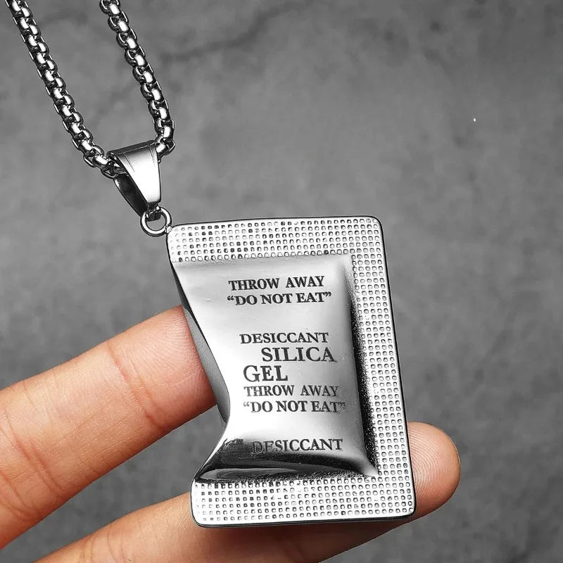 Stainless Steel Geometric Pendant Necklace | Punk Hip Hop Pendant Necklace Babs