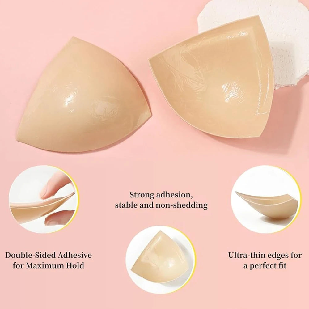 Sticky Push-Up Bra Inserts – Adhesive Silicone Bikini Cup Pads Adhesive Bra Inserts Babs