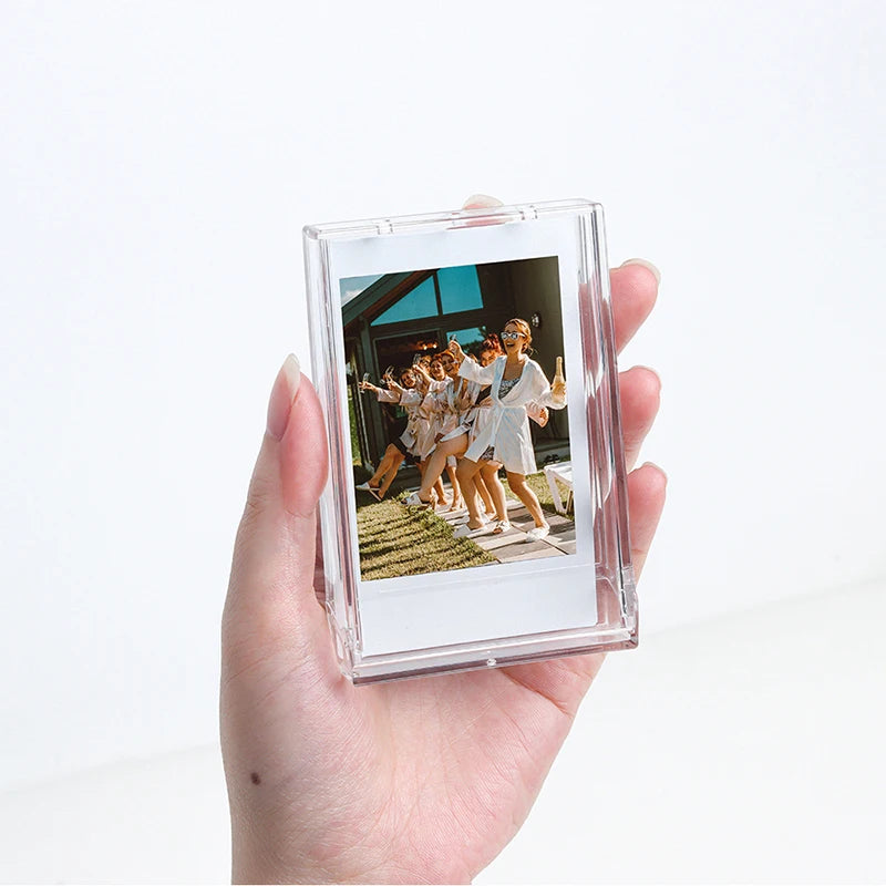 Clear Instax Mini Photo Storage Box – Ice Cream Design & Strap Instant Photo Storage Case Babs