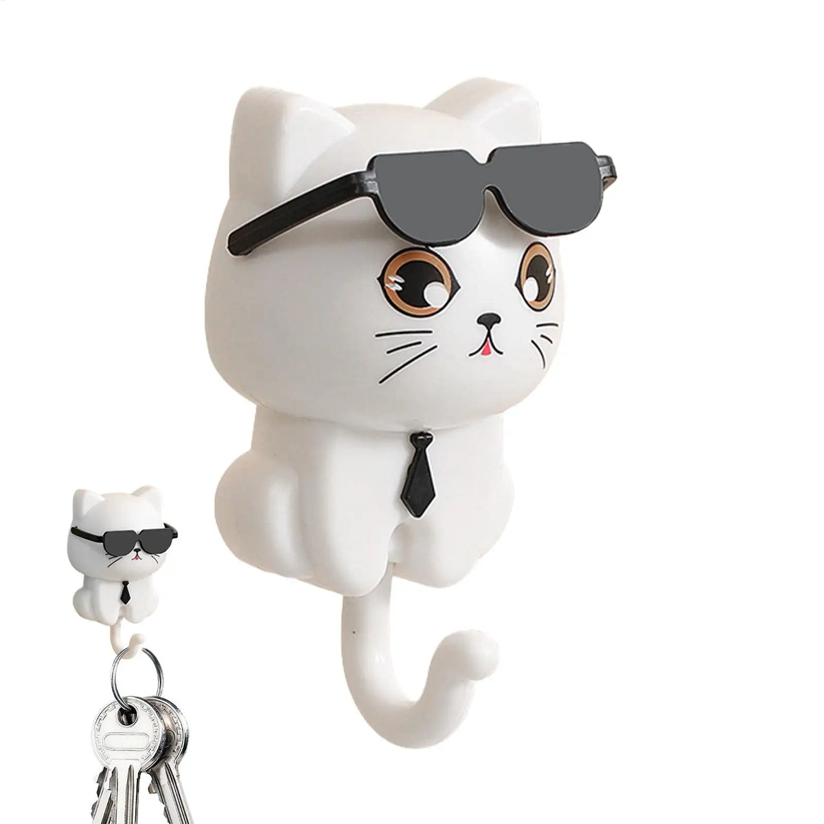 Cute Cat Key Holder – Adhesive Hook for Keys, Hats & Bags Adhesive Wall Hook Babs