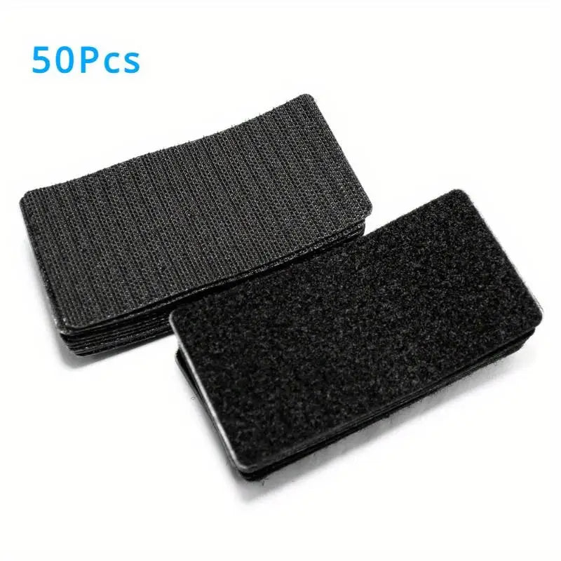 50-Pack Hook & Loop Self-Adhesive Tape – Non-Slip Fixer Hook & Loop Tape Babs
