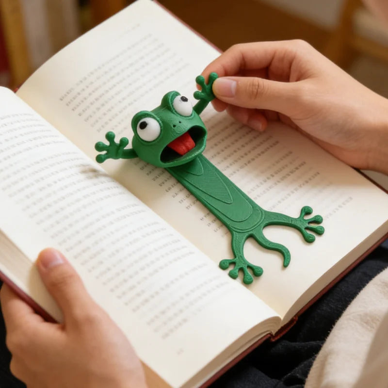 3D Frog Bookmark – Cute Cartoon Page Holder Book Clip Gift Novelty Bookmark Babs