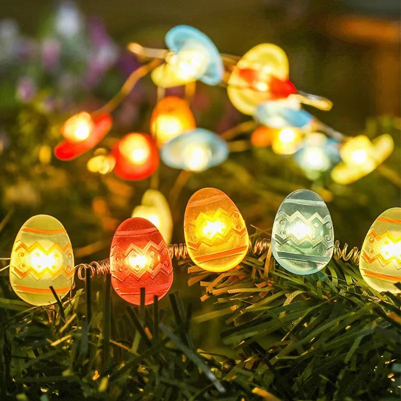 2M 20 LED Easter String Light Garland – Bunny, Egg & Carrot Easter Fairy Light Garland Babs