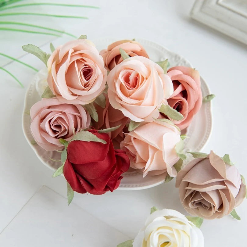 Silk Rose Heads 30/60pcs – Wedding & Home Floral Decor Artificial Silk Flowers Babs MULTI 30 PCS