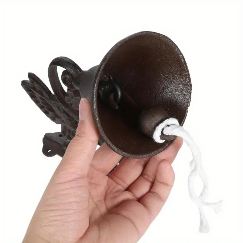 Retro Cast Iron Butterfly Doorbell | Wall Mounted Hand Crank Bell Decorative Doorbell Babs