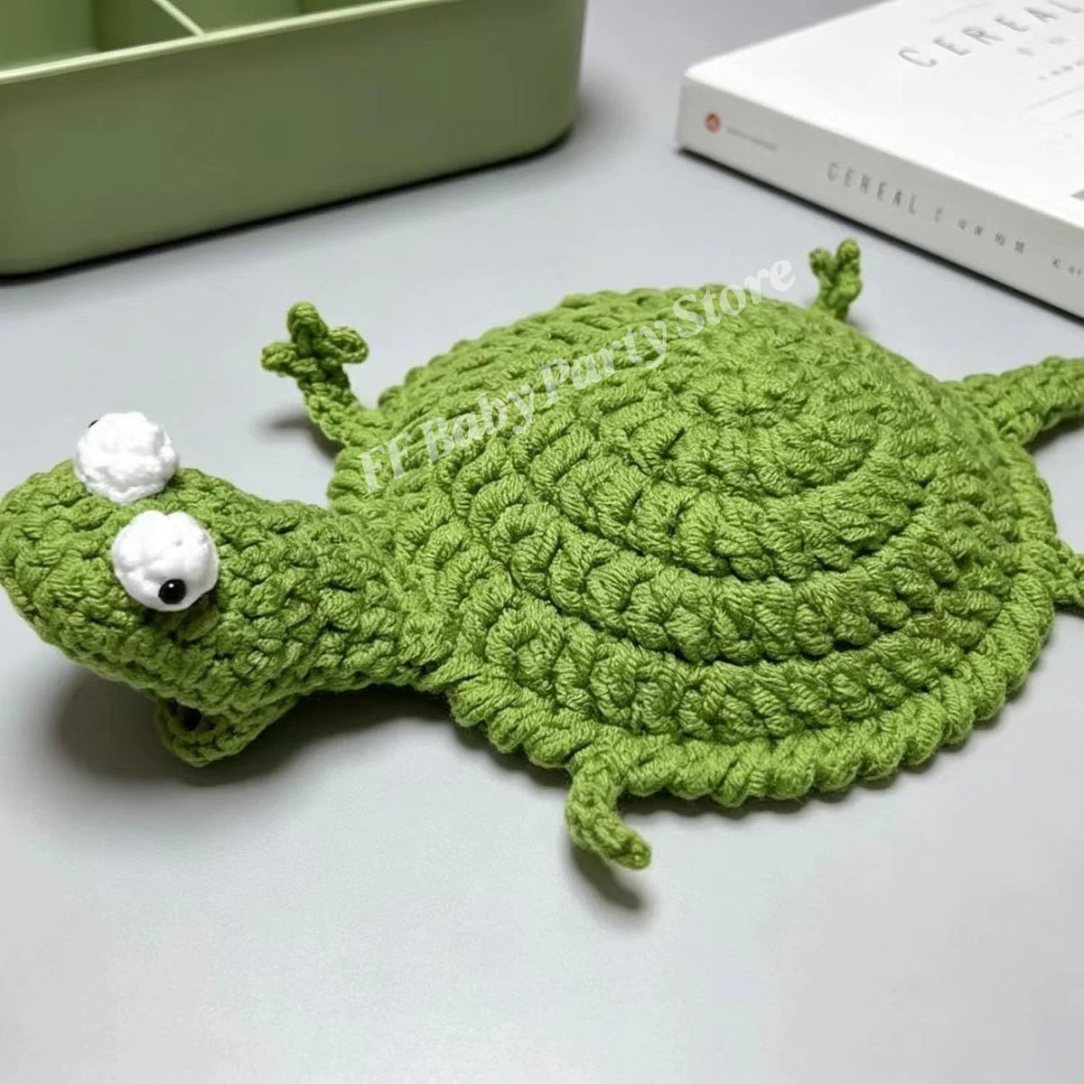 Handwoven Animal Crochet Cup Coasters – Kawaii 3D Desk Decor Crochet Cup Coaster Babs A