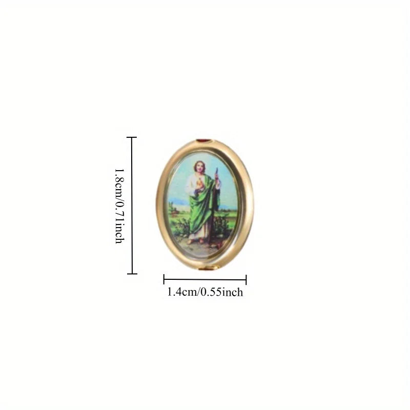 10pcs Catholic St. Jude & Our Lady Charms for DIY Rosary Jewelry Religious Jewelry Charms Babs
