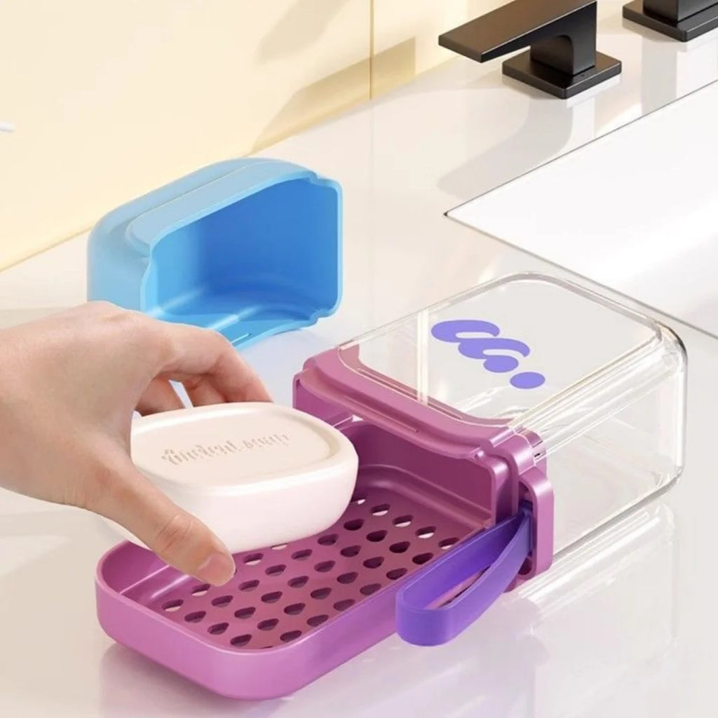 Leakproof Soap Case with Lid – Travel, Camping & Gym Travel Soap Case Babs