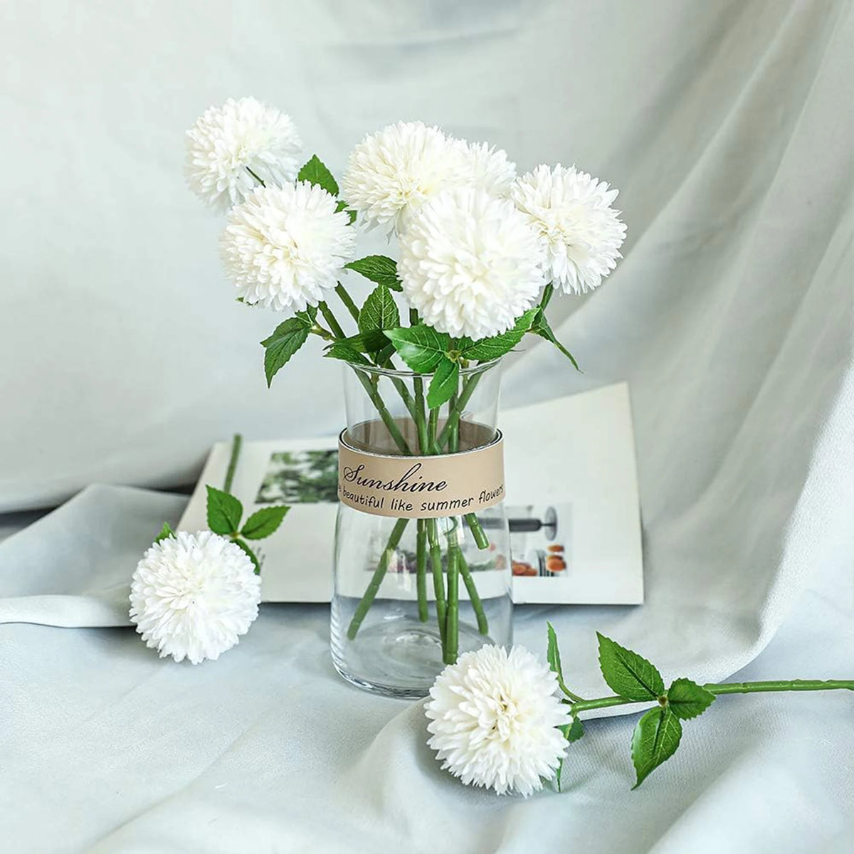 Silk Ball Chrysanthemum Artificial Flowers 10/20 Pcs – Home Décor Artificial Flowers Babs