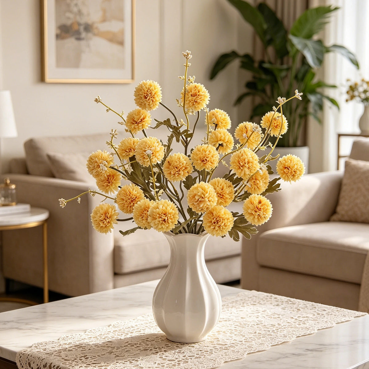 Silk Chrysanthemum Artificial Flowers – Bouquet & Home Decor Artificial Silk Flowers Babs