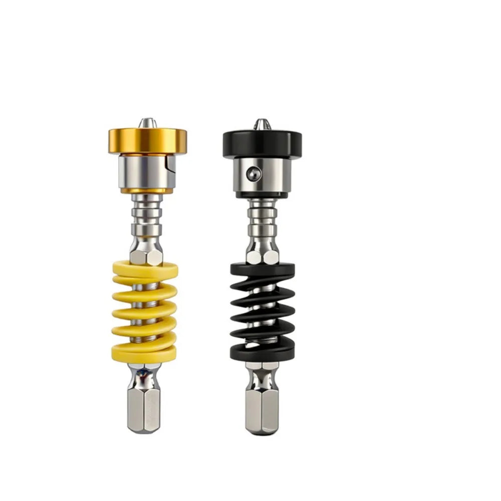 Magnetic Spring-Loaded Screwdriver Bits PH2 Set – 2/5 Pcs Screwdriver Bit Set Babs 2 pcs yellow- black