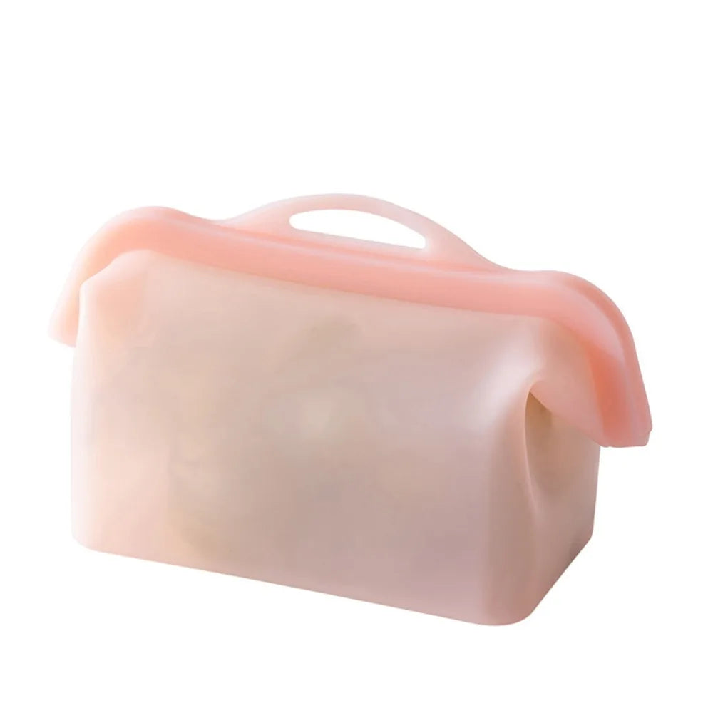 Leak-Proof Silicone Food Storage Bags – Reusable & BPA-Free Silicone Food Storage Bag Babs Pink