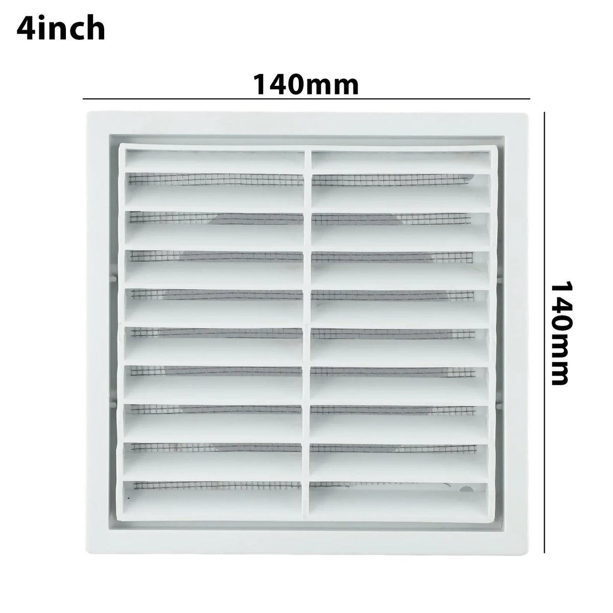 Plastic Ventilation Grille with Steel Mesh – Wall & Duct Vent Ventilation Grille Babs 100mm