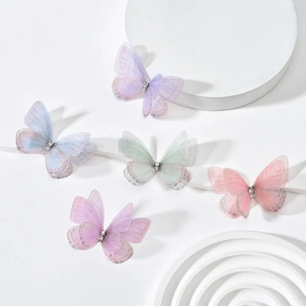 20PCS 3D Rhinestone Gauze Butterfly Appliques – DIY Mesh Patches Fabric Applique Patches Babs