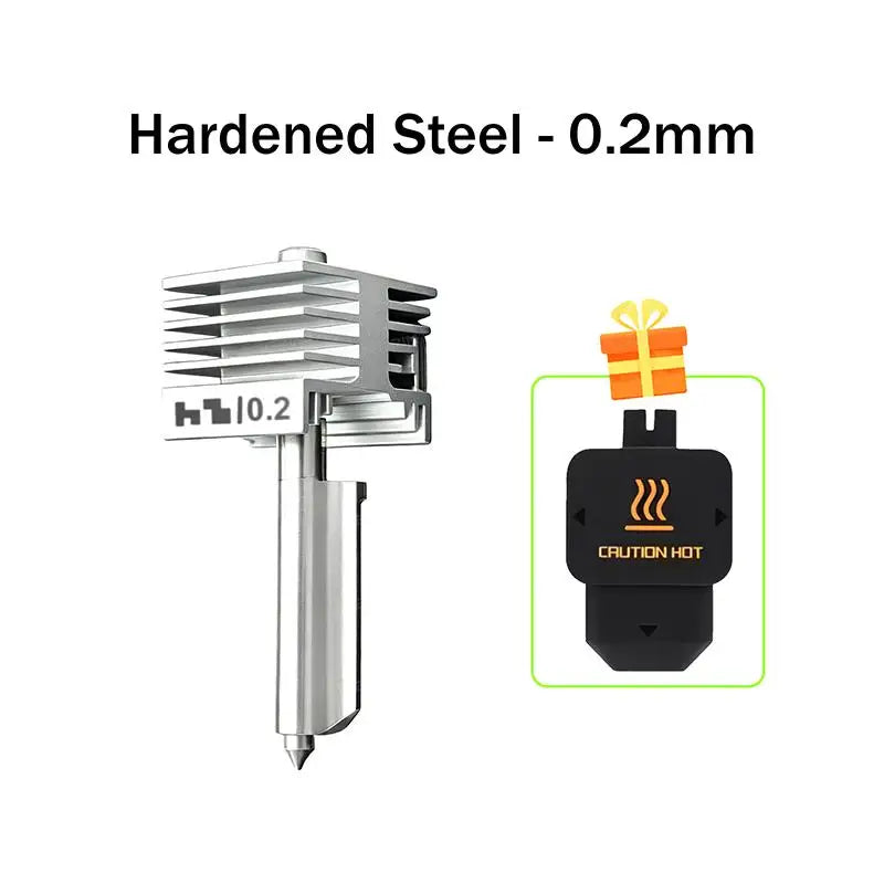 All-Metal 3D Printer Hotend Kit 0.2–0.8mm Hardened Nozzle 3D Printer Hotend Babs 0.2mm No plug