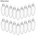 12/24Pcs Fillable Clear Plastic Christmas Bulb Ornaments DIY Fillable Christmas Ornaments Babs 12pcs pendants