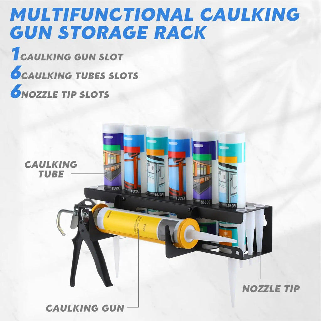 Wall Mount Caulk Tube Storage Organizer – Steel Rack Tool Storage Rack Babs
