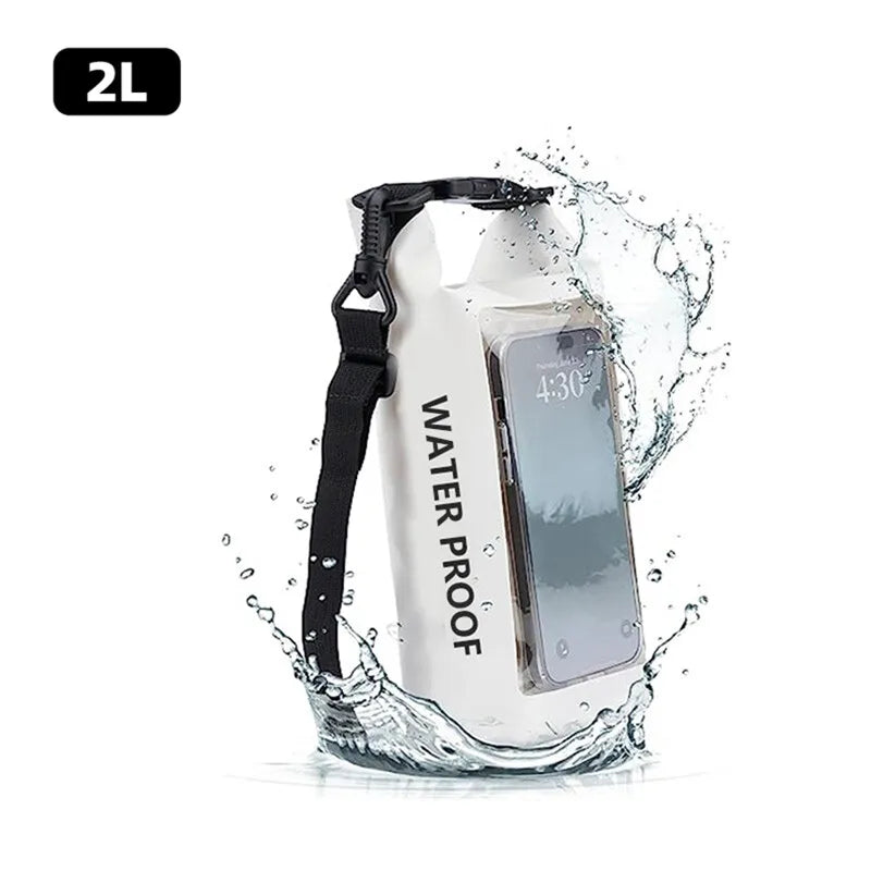 Waterproof Dry Bag 2L 5L PVC Touch Screen Outdoor Backpack Waterproof Dry Bag Babs 2L W