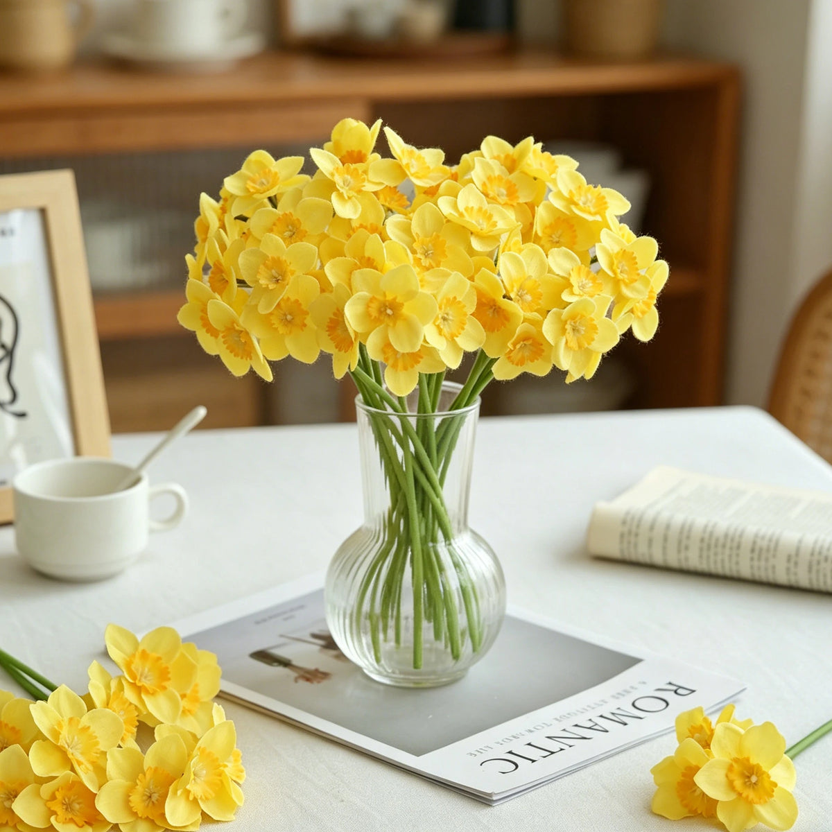 Artificial Silk Narcissus Bouquet – Wedding & Home Decor Artificial Silk Flowers Babs