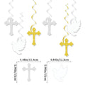First Communion Baptism Hanging Swirls Party Decorations 6/12Pcs Party Hanging Decorations Babs 6pcs