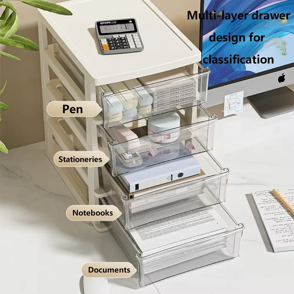Clear Desktop Drawer Organizer – Stackable Plastic Storage Box Desktop Drawer Organizer Babs