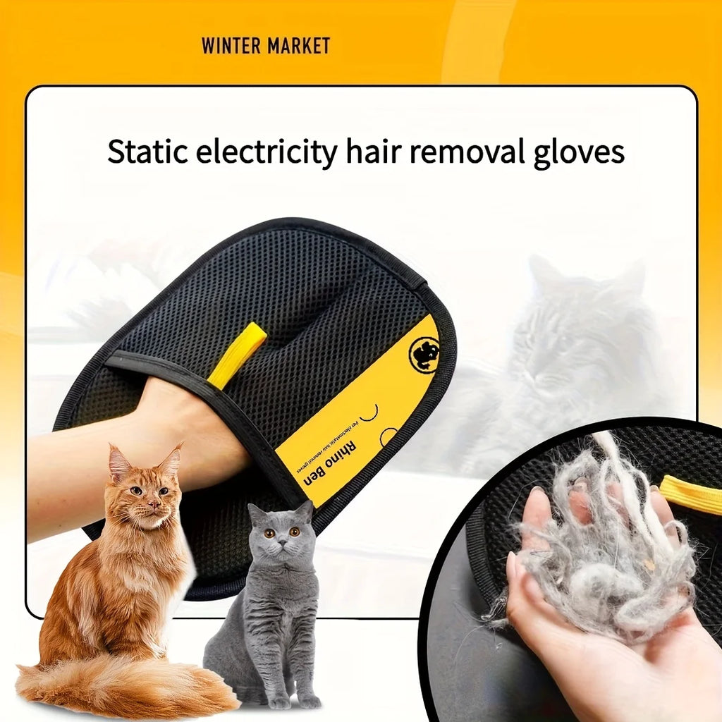 Pet Hair Removal Gloves – Cat & Dog Grooming for Sofa & Clothes Pet Grooming Gloves Babs