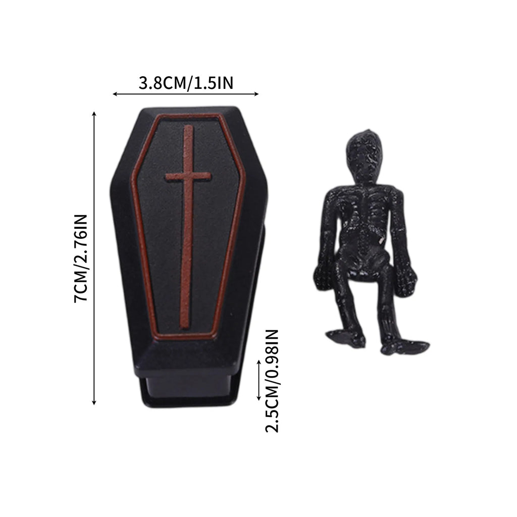 Mini Coffin Box with Skeleton – Halloween Décor & Prank Prop Halloween Prop Decor Babs