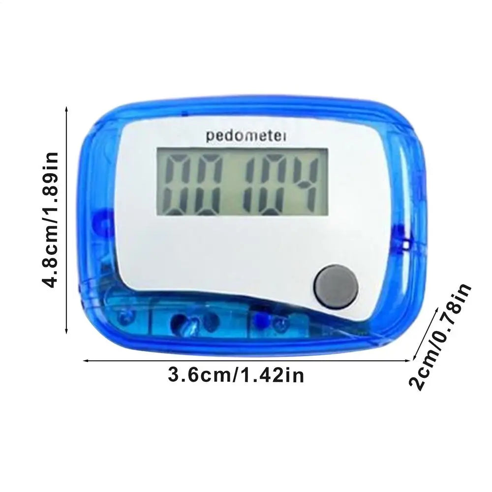 Clip-On Step Counter Walking Pedometer for Fitness & Travel Walking Pedometer Babs Blue