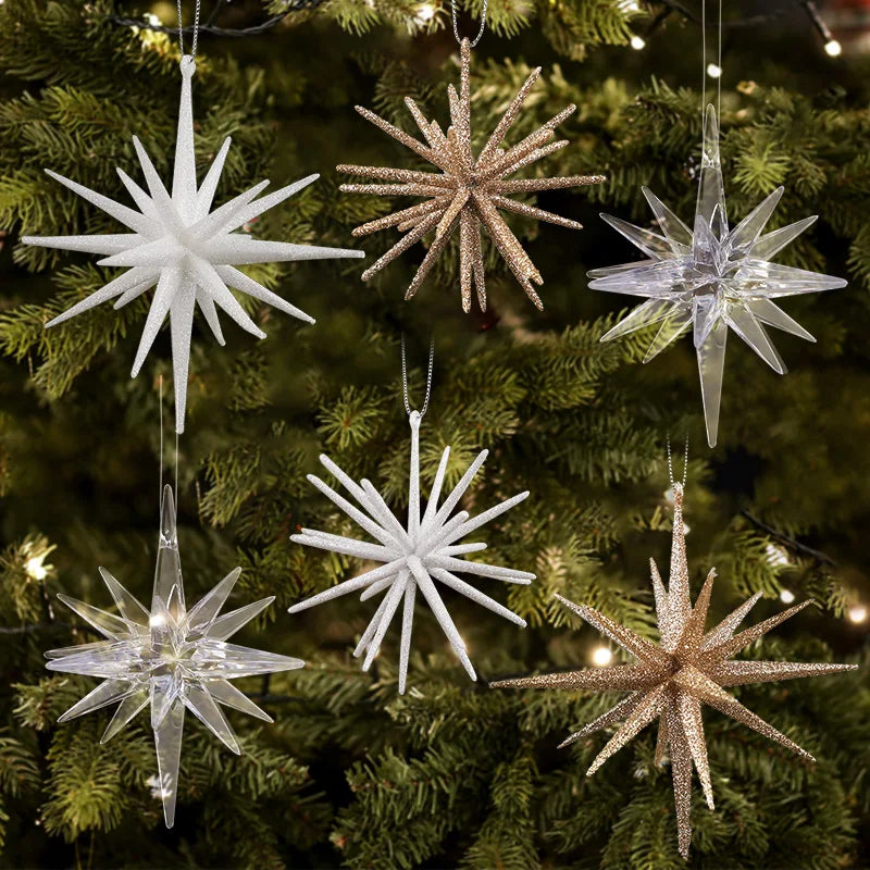 Glitter Exploding Star Christmas Ornament – Xmas Tree Pendant Christmas Tree Ornament Babs
